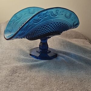 Elegant Blue Glass Art Piece